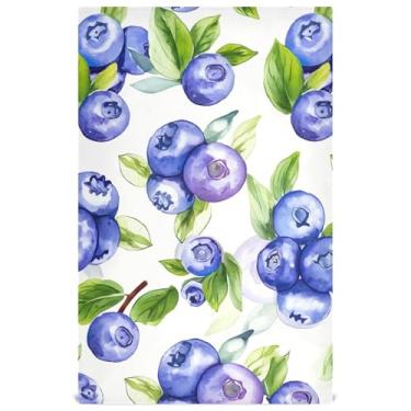 Imagem de Joisal Linda toalha de mão de chá mirtilo suculento branco azul conjunto de toalhas de prato decorativas panos de prato macios absorventes 45 x 71 cm, pacote com 6