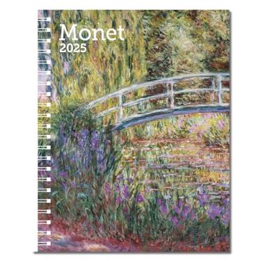 Imagem de Calendário semanal de noivado Monet 2025, agenda 16,5 cm x 21,6 cm encadernado em espiral
