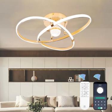 Imagem de 110-240v, 3000K a 6000K, Três Ajustes de Iluminação, Brilho Ajustável de 10% a 100%, Luminaria de Teto, Lustre Sala de Jantar, Lustre Sala, Lustre Pendente, Luminária de Teto