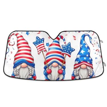 Imagem de Gnomos Gnomos Gnomos Ed Chapéus EUA Para-sol de carro para para-brisa personalizado retrátil caminhão carro janela persianas para-brisa frontal P, 134,6 cm x 59,7 cm