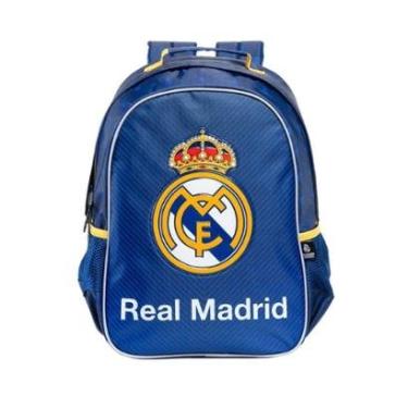 Imagem de Mochila Esportiva Juvenil Escolar Futebol Real Madri 16672 Oficial-Unissex