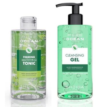Imagem de Kit De Limpeza Facial Para Pele Oleosa E Mista Pure Ocean Sheida, Mult