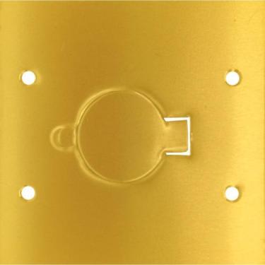 Imagem de Placa De Piso 4x4 Latão 1 Tomada Telebras - Stamplac