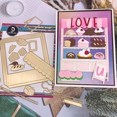 Imagem de Alinacutle Golden Cut Dies, corte de metal, corte de metal, para embalagem de presente, artesanato, artesanato, cartões, faça você mesmo, álbuns, álbuns, decoração de presentes de Natal (loja de