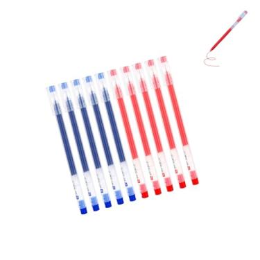 Imagem de GZBABY Caneta esferográfica de ponta fina, 10 peças, caneta de tinta gel para negócios em casa, 0,5 mm (azul, vermelha)