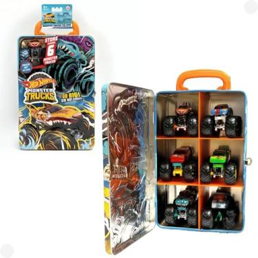 Imagem de Maleta para Guardar até 6 Monster Truck Hot Wheels F0141-4 - Fun Divir