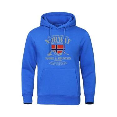 Imagem de Moletom Oversize Fjord Mountain Para Homens E Mulheres, Moda De Rua De