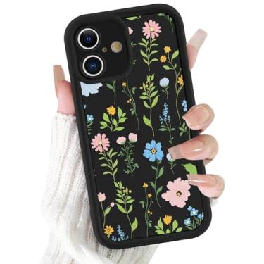 Imagem de FBHGLOA Capa de telefone para iPhone 17 de 6,3 polegadas, estampa floral colorida, moderna, estética, bonita, à prova de choque, macia, fina, TPU (poliuretano termoplástico), capa protetora completa