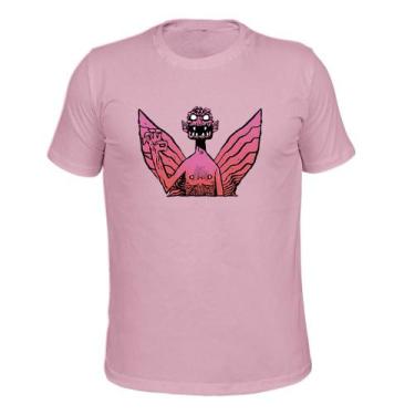 Imagem de Camiseta Plus Size Confortável Tecido Macio Sinas, Rosa, G4