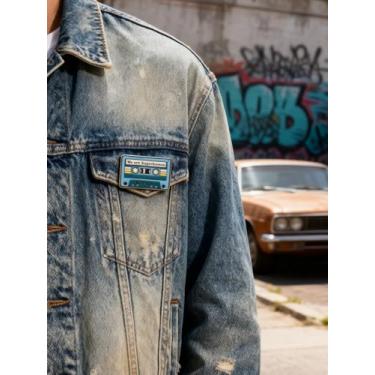 Imagem de Broche de fita cassete retrô esmaltada - broche estilo música vintage para jaquetas, mochilas e chapéus - distintivo de lapela estética legal para amantes de música, One Size, Metal, Sem Pedra