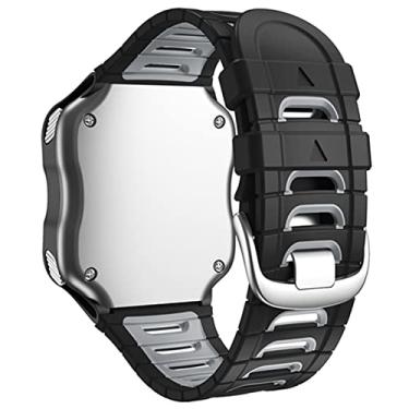 Imagem de ONECM Pulseira de relógio de silicone para Garmin Forerunner 920XT pulseira corrida ciclismo de natação treinamento esportivo pulseira de relógio (cor: cinza preto)