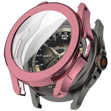 Imagem de Capa protetora de tela para Mi S4, capa protetora completa para relógio esportivo TPU, capa à prova de choque (rosa)