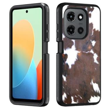 Imagem de FVAENDHIO Capa protetora para Moto G Stylus 5G 2025, resistente 3 em 1, híbrida, à prova de choque, à prova de impacto, para Motorola Moto G Stylus 5G 2025, estampa de vaca marrom