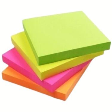 Imagem de Bloco Adesivo anotacoes Smart Colorido Neon - Importada
