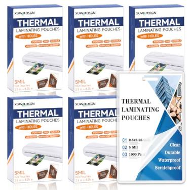 Imagem de Pacote com 1000 5 mil 6,3 cm x 10,7 cm bolsas de laminação térmica crachá laminado etiquetas de bagagem laminadas transparentes bolsas laminadas para cartões de permissão de negócios (1000, 6.3 cm x