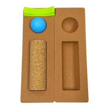 Imagem de Aymzbd Prancha de Equilíbrio para Fortalecimento dos Pés, Bola de Massagem com Rolos e Faixas Elásticas de Resistência para e Academia em Casa, Bola de Silicone Azul