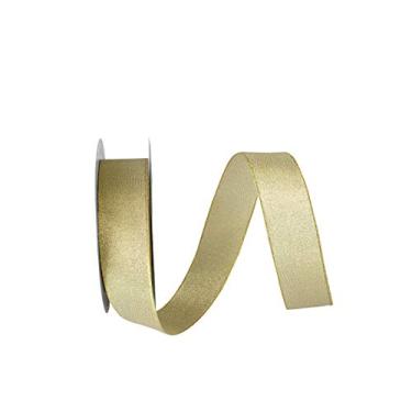 Imagem de Reliant Ribbon Fita metálica brilhante cintilante, 3,8 cm x 47 m, ouro claro