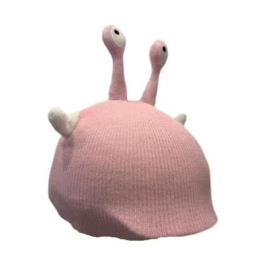Imagem de Colaxi Capa para capacete de esqui, gorro de tricô decorativo, protetor, quente, macio, fofo e criativo, acessório para capacete de esqui, Rosa