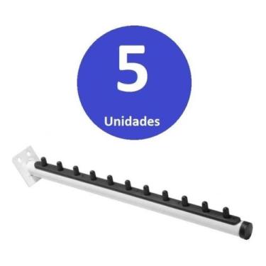 Imagem de Expositor Rt Arara Inclinado Cabideiro Parede - 5 Unidades - Brasil Es