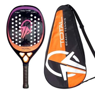 Imagem de Raquete Beach Tennis Carbono 12k Total Pro Sunset + Capa-Unissex