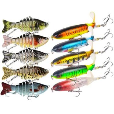 Imagem de Kit 10 Iscas Artificiais modelo Hélice whopper e 6 sessões - SWG, Colo