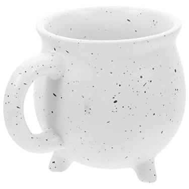 Imagem de Caneca de caldeirão preta para café, caldeirão de cerâmica, decoração de Halloween, caneca de café de Halloween para lembrancinha de festa de Halloween, xícara de caneca de café inovadora para decoraç