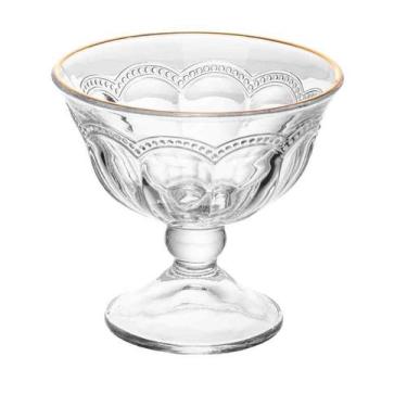 Imagem de Taça de Sobremesa Vidro Belle Epoque com Fio de Ouro 180 ml Lyor