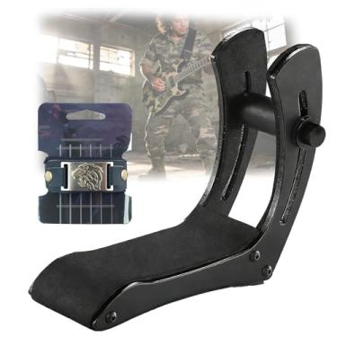 Imagem de Suporte ErgonôMico Para Guitarra EléTrica, Apoio De Perna Em Liga De AlumíNio, Leve E Antiderrapante, Com Abafador De Cordas Para Guitarristas
