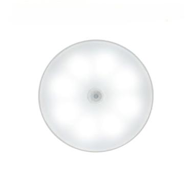 Imagem de Luminária de Noite USB Recarregável - Sensor de Movimento LED, Duas Cores Luz Quente/Fria, Ideal para Quarto, Corredor, Banheiro e Ambientes Escuros (Kit 1-Somente luz fria)