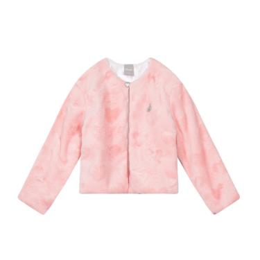 Imagem de Casaco Infantil Menina Soft Pelo Liso Mundi Rosa-Feminino