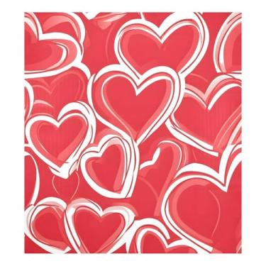 Imagem de Qilmy Capa magnética para máquina de lavar louça Dia dos Namorados amor coração 58 x 66 cm porta frontal capas decorativas de geladeira adesivo folha magnética máquina de lavar louça painel decalque