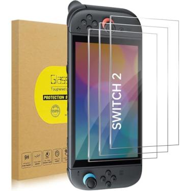 Imagem de Lokyoo Anti-Blue Screen Protector Designed for Nintendo Switch 2 (3-Pack Tempered Glass), Transparent HD Clear, Anti-Scratch, Bubble Free, Compatible with Switch 2
