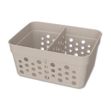 Imagem de Cesto Organizador Trama Rattan c/ Divisória Removível 11x8 - Usual Uti