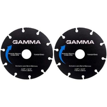 Imagem de Disco de Corte 110mm em Tungstênio para Madeira com 2 unidades GAMMA
