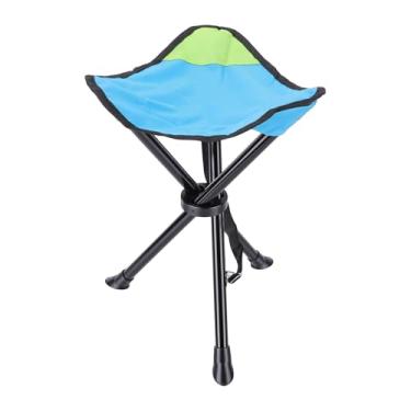 Imagem de Fockety Banco de Acampamento Dobrável para Viagem, Banco de tripé Dobrável de 2 Peças Cadeira de tripé Ao Ar Livre Cadeira de Festa Portátil para Acampamento Ao Ar Livre Caminhada (2pcs verde)