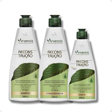 Imagem de Kit Arvensis Reconstrução: Shampoo 300ml, Condicionador 300ml e Leave-in 200ml