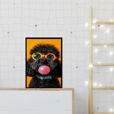 Imagem de Quadro Poodle Bubble Gum 24X18Cm