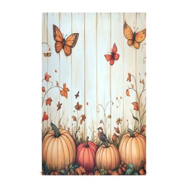 Imagem de xigua Conjunto de 1 panos de prato de cozinha borboleta de abóbora, macios e altamente absorventes de secagem rápida para limpeza de pratos e limpeza à mão, 71 x 45 cm