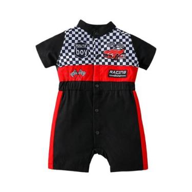 Imagem de Macacão De Verão Para Bebês Meninos, Manga Curta, Desenho Animado, Car