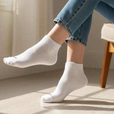 Imagem de Kit 3 Pares De Meia Unissex Cano Curto Algodão Hoahi