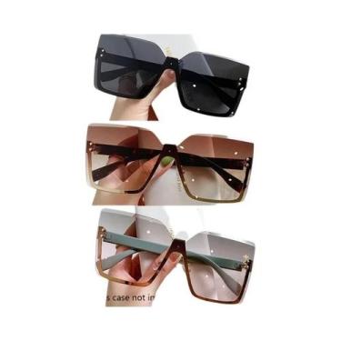 Imagem de Óculos De Sol Femininos Slim Com Armação Metálica Estilo Europeu-Ameri