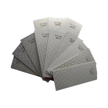 Imagem de Conjunto De Pedras De Afiar Facas De Cozinha Com Padrão De Colmeia De 