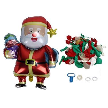 Imagem de Kit de guirlanda de balões cores brilhantes pele grossa decorações de balão de longa duração para festa de Natal festa de inverno crianças iluminação educativa látex folha de alumínio 105 balões