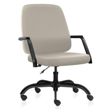 Imagem de Cadeira Executiva Diretor Base Giratória Hub F02 Sintético Areia - Lyam Decor
