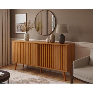 Imagem de Buffet Nature Moderno MDF/MDP Portas de Correr Ripado - TEBARROT