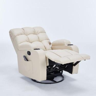 Imagem de Poltrona do Papai Arcane Giratória Reclinável Sala de Estar Massagem M