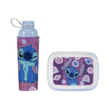 Imagem de Kit Garrafa e Pote Infantis Stitch Lilás - Bagaggio, U, Lilas