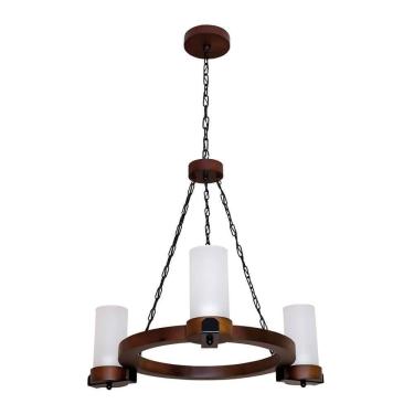 Imagem de Lustre Muller Country Redondo 3 Lâmpadas Envelhecido 1103e