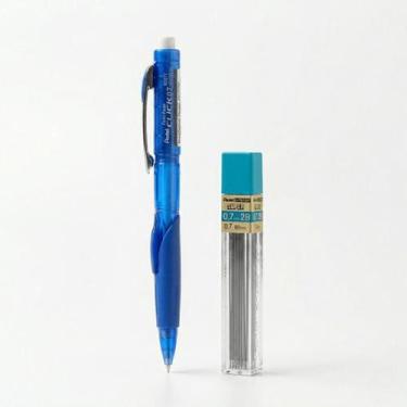 Imagem de Kit Lapiseira 07mm Pentel Twist Erase Click Lateral Borracha Grande Tu