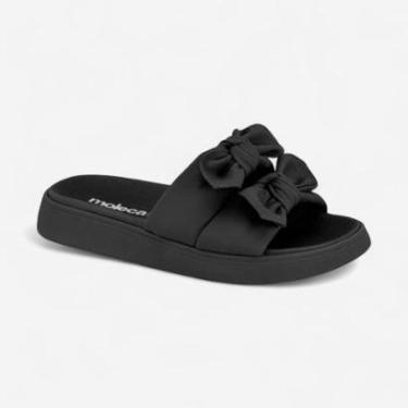 Imagem de Chinelo Moleca Slide Feminino Com Laço Preto-Feminino